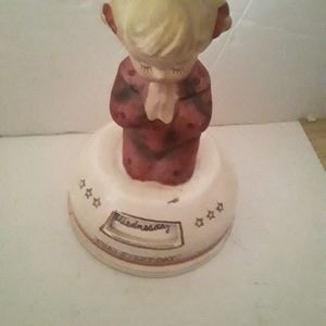 Vintage 1956 Blonde Girl Praying Figurine